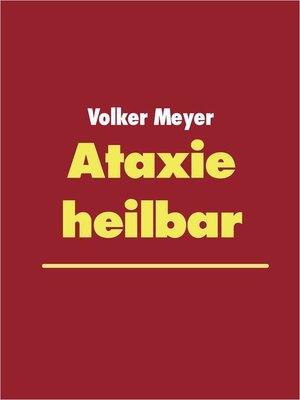 cover image of Ataxie heilbar